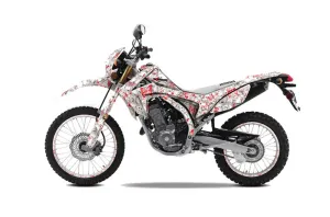 Honda CRF250 M Enduro Dirt Bike Graphic Kit - 2013-2020 Butterfly White