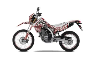 Honda CRF250 M Enduro Dirt Bike Graphic Kit - 2013-2020 Widow Maker White