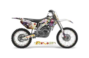 Honda CRF250 R Dirt Bike Graphic Kit - 2004-2013 Ed Hardy - Love Kills White