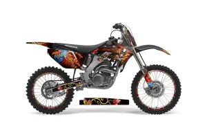 Honda CRF250 R Dirt Bike Graphic Kit - 2004-2013 Ed Hardy - Pirates Red