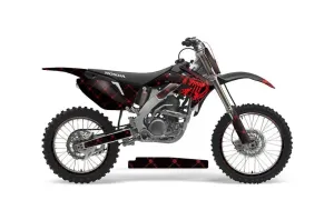Honda CRF250 R Dirt Bike Graphic Kit - 2004-2013 Silver Star - Reloaded Red