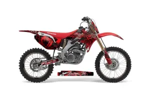 Honda CRF250 R Dirt Bike Graphic Kit - 2004-2013 Skulls and Hammers Red