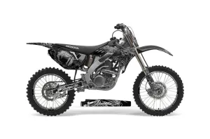 Honda CRF250 R Dirt Bike Graphic Kit - 2004-2013 Skulls and Hammers Silver