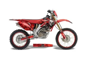 Honda CRF250 X Dirt Bike Graphic Kit - 2004-2017 Bone Collector Red