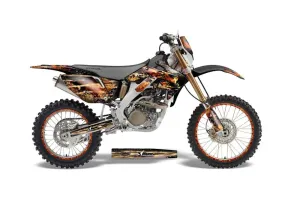Honda CRF250 X Dirt Bike Graphic Kit - 2004-2017 Firestorm Black