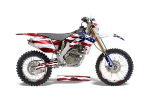 Honda CRF250 X Dirt Bike Graphic Kit - 2004-2017 Stars and Stripes Red White & Blue