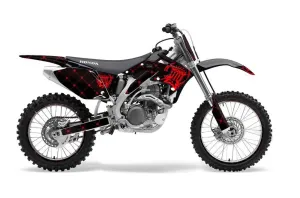 Honda CRF450 R Dirt Bike Graphic Kit - 2002-2012 Silver Star - Reloaded Red