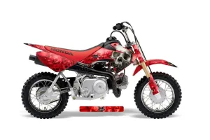 Honda CRF50 Dirt Bike Graphic Kit - 2004-2024 Bone Collector Red
