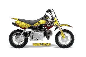 Honda CRF50 Dirt Bike Graphic Kit - 2004-2024 Bone Collector Yellow