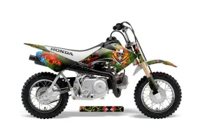 Honda CRF50 Dirt Bike Graphic Kit - 2004-2024 Ed Hardy - Pirates Green