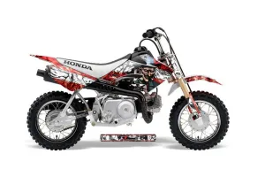 Honda CRF50 Dirt Bike Graphic Kit - 2004-2024 Mad Hatter Red