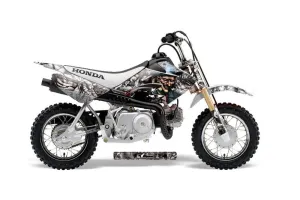 Honda CRF50 Dirt Bike Graphic Kit - 2004-2024 Mad Hatter Silver