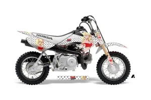 Honda CRF50 Dirt Bike Graphic Kit - 2004-2024 Mandy Vegas White