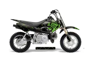 Honda CRF50 Dirt Bike Graphic Kit - 2004-2024 Silver Star - Reloaded Green