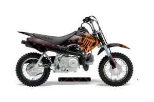 Honda CRF50 Dirt Bike Graphic Kit - 2004-2024 Silver Star - Reloaded Orange
