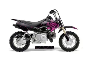 Honda CRF50 Dirt Bike Graphic Kit - 2004-2024 Silver Star - Reloaded Pink