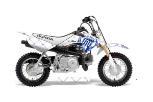 Honda CRF50 Dirt Bike Graphic Kit - 2004-2024 Silver Star - Reloaded White
