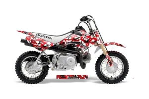 Honda CRF50 Dirt Bike Graphic Kit - 2004-2024 Urban Camo Red