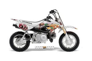 Honda CRF50 Dirt Bike Graphic Kit - 2004-2024 Vegas Baller White