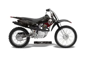 Honda CRF70 Dirt Bike Graphic Kit - 2004-2015 Bone Collector Black