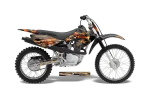Honda CRF70 Dirt Bike Graphic Kit - 2004-2015 Firestorm Black
