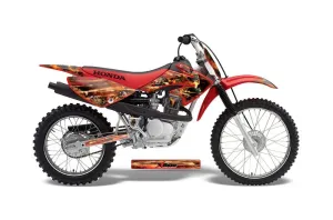 Honda CRF70 Dirt Bike Graphic Kit - 2004-2015 Firestorm Red