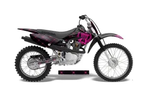 Honda CRF70 Dirt Bike Graphic Kit - 2004-2015 Silver Star - Reloaded Pink