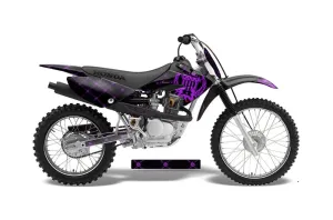 Honda CRF70 Dirt Bike Graphic Kit - 2004-2015 Silver Star - Reloaded Purple
