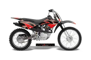 Honda CRF70 Dirt Bike Graphic Kit - 2004-2015 Tribal Flames Red