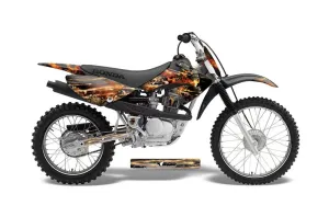Honda CRF80 Dirt Bike Graphic Kit - 2004-2010 Firestorm Black