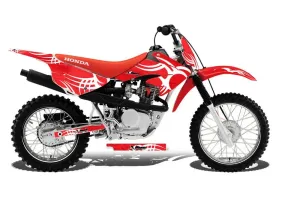Honda CRF80 Dirt Bike Graphic Kit - 2011-2016 Tribe Red