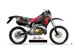 Honda CRM 250 AR Dirt Bike Graphic Kit - 1989-1999 Silver Star - Reloaded Red