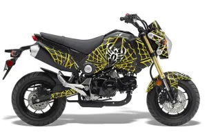 Honda Grom 125 Dirt Bike Graphic Kit - 2013-2016 Widow Maker Yellow