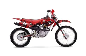 Honda XR100 Dirt Bike Graphic Kit - 2001-2003 Northstar Red
