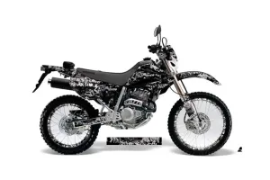 Honda XR250 SM Dirt Bike Graphic Kit - 2003-2005 Silver Star - Silver Star Black