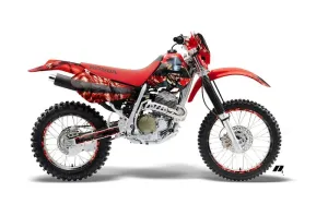 Honda XR400 Dirt Bike Graphic Kit - 1996-2004 Mad Hatter Red