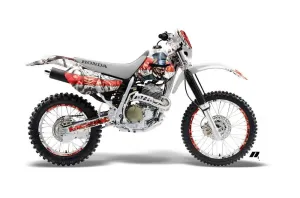 Honda XR400 Dirt Bike Graphic Kit - 1996-2004 Mad Hatter White