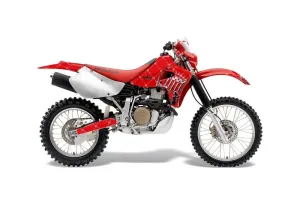 Honda XR650R Dirt Bike Graphic Kit - 2000-2010 Silver Star - Reloaded Red