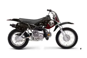 Honda XR70 Dirt Bike Graphic Kit - 2001-2003 Bone Collector Black
