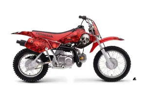 Honda XR70 Dirt Bike Graphic Kit - 2001-2003 Bone Collector Red