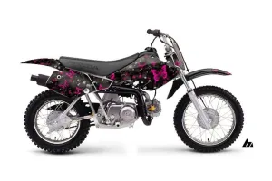 Honda XR70 Dirt Bike Graphic Kit - 2001-2003 Butterfly Pink