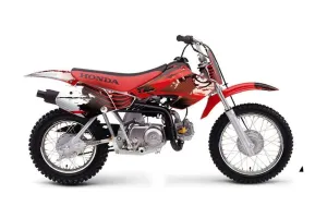 Honda XR70 Dirt Bike Graphic Kit - 2001-2003 Carbon X Red