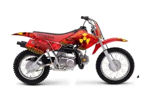 Honda XR70 Dirt Bike Graphic Kit - 2001-2003 Meltdown Red