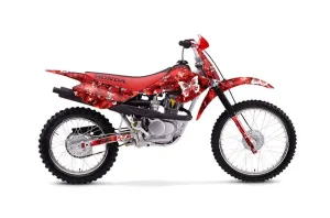 Honda XR80 Dirt Bike Graphic Kit - 2001-2003 Butterfly Red