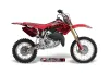 Honda CR85 Dirt Bike Graphic Kit - 2003-2007 Skulls and Hammers Red