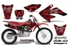Honda CRF100 Dirt Bike Graphic Kit - 2004-2010 Skulls and Hammers Red