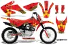 Honda CRF100 Dirt Bike Graphic Kit - 2011-2016 Meltdown Red