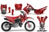 Honda CRF110 F Dirt Bike Graphic Kit - 2013-2018 Bone Collector Red