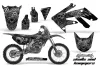 Honda CRF250 R Dirt Bike Graphic Kit - 2004-2013 Skulls and Hammers Silver