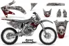 Honda CRF450 R Dirt Bike Graphic Kit - 2002-2012 Bone Collector Silver